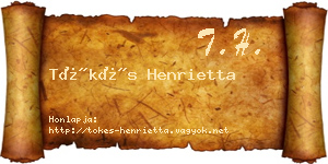 Tőkés Henrietta névjegykártya